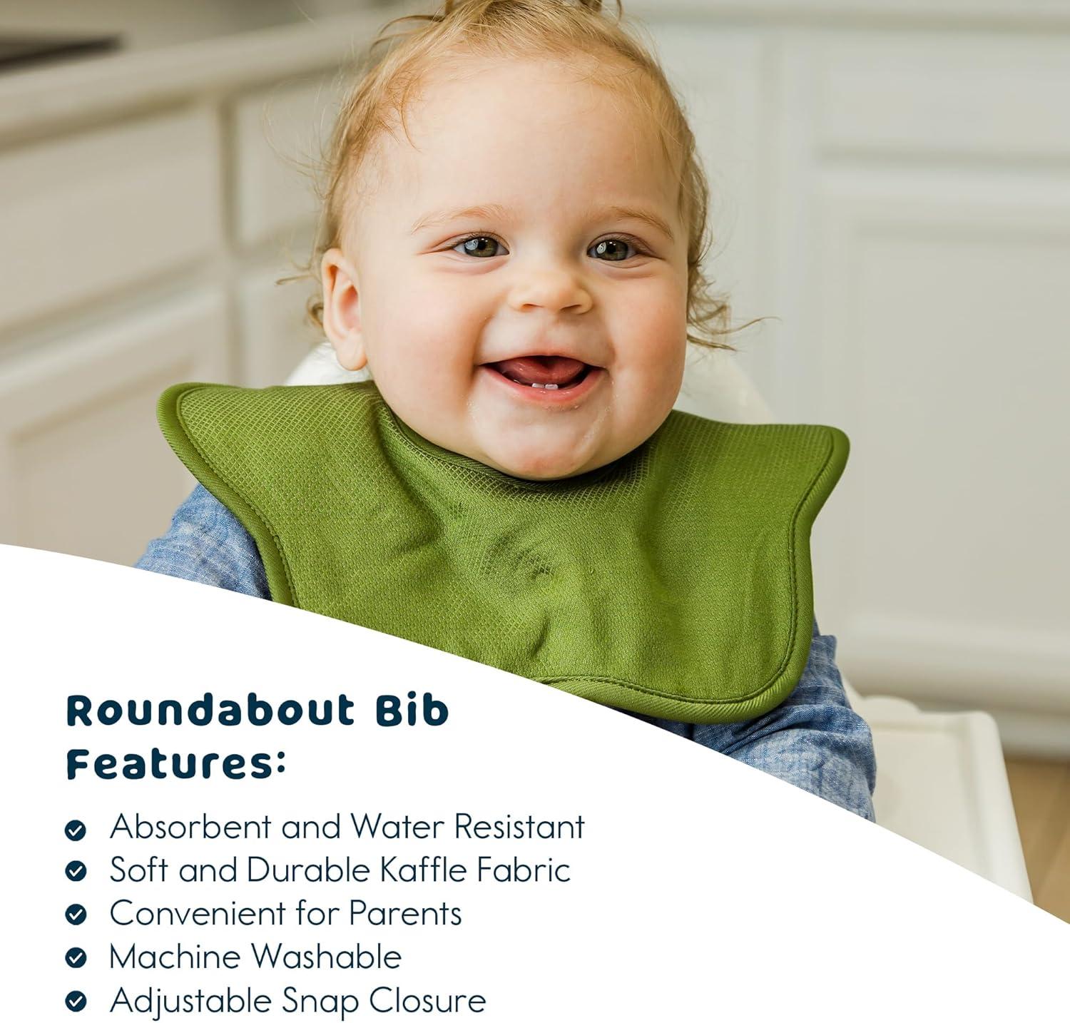 image:imageTiny Twinkle Roundabout Drool Bibs 360 Rotating Waterproof and Absorbent Teething Baby BibsLight Natural Set 3pack