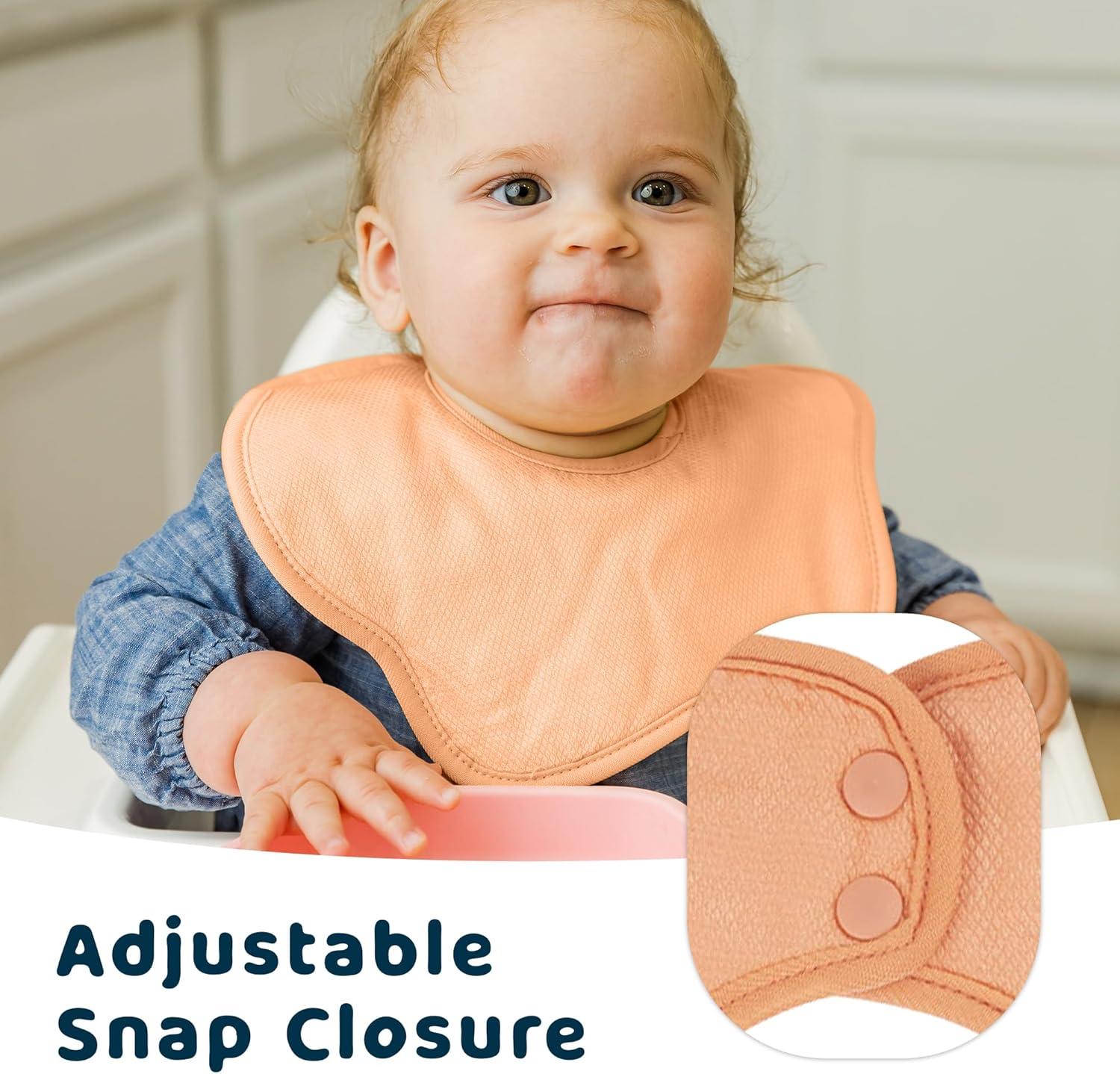 image:imageTiny Twinkle Roundabout Drool Bibs 360 Rotating Waterproof and Absorbent Teething Baby BibsLight Natural Set 3pack