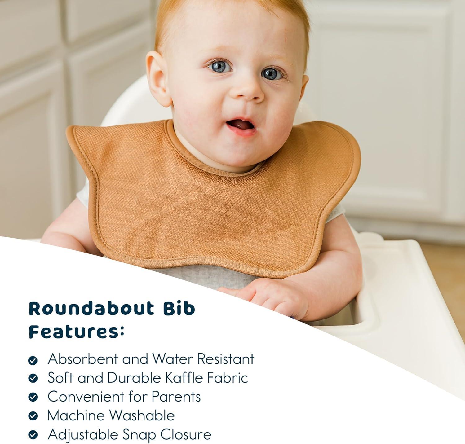 image:imageTiny Twinkle Roundabout Drool Bibs 360 Rotating Waterproof and Absorbent Teething Baby BibsNatural Set 3pack