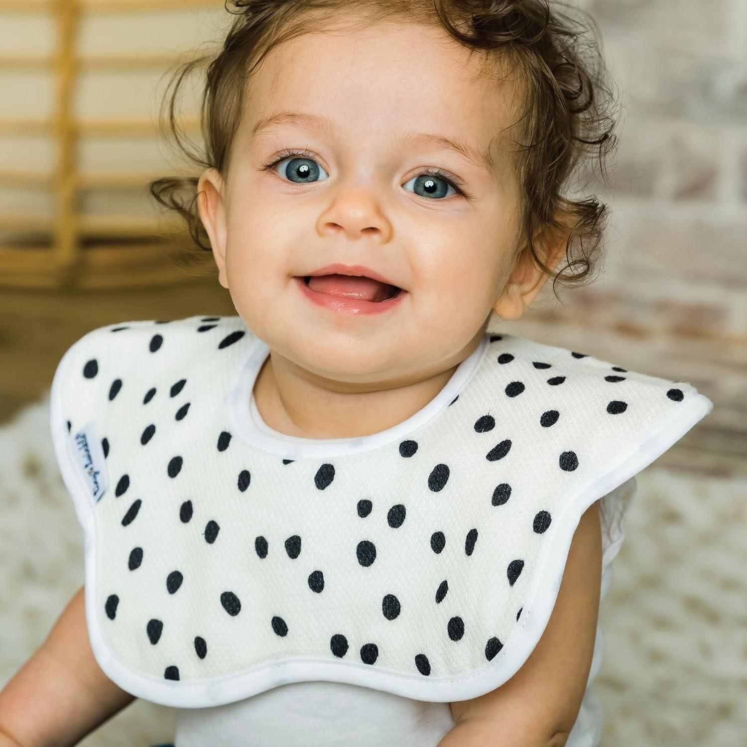 image:imageTiny Twinkle Roundabout Drool Bibs 360 Rotating Waterproof and Absorbent Teething Baby BibsPainted Peony 3pack