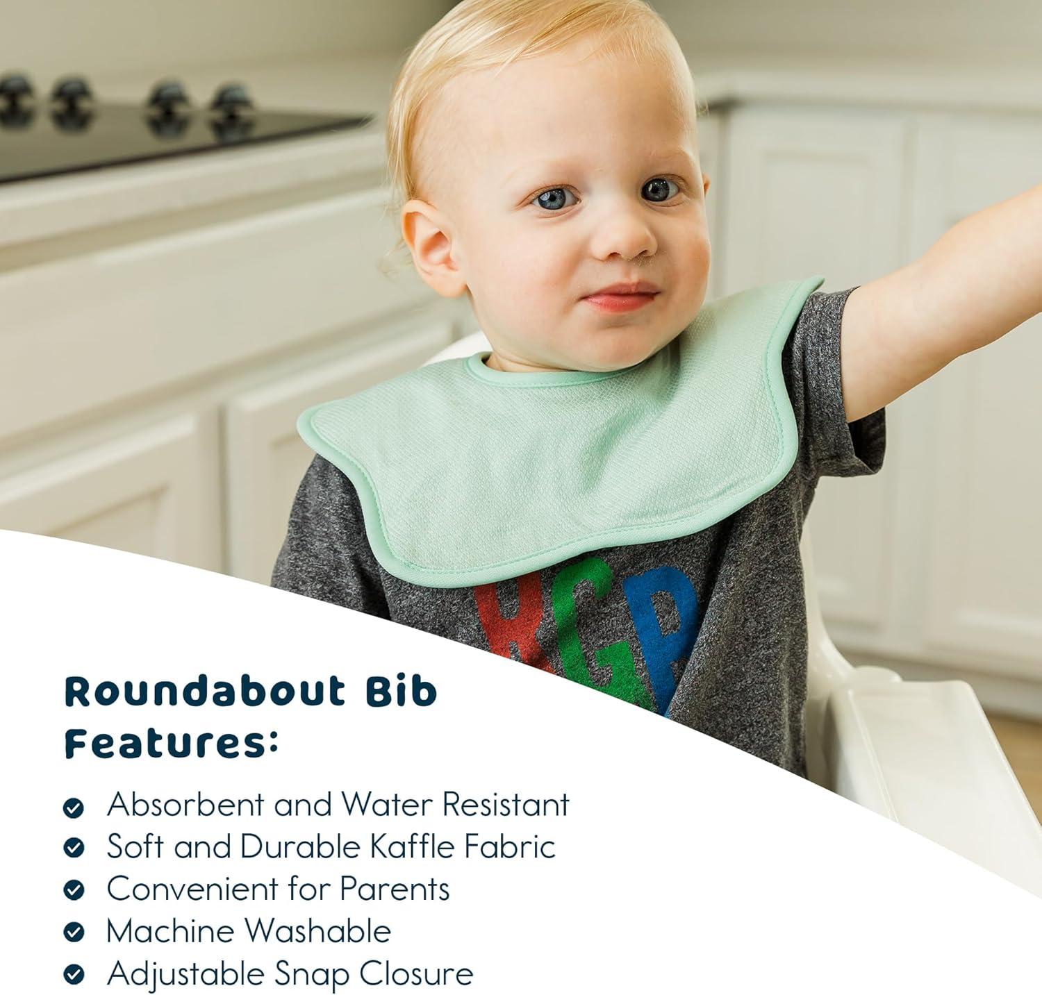 image:imageTiny Twinkle Roundabout Drool Bibs 360 Rotating Waterproof and Absorbent Teething Baby BibsSlate Set 3pack