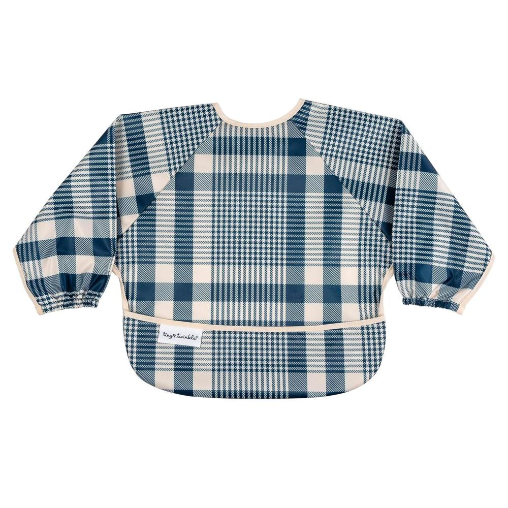 image:imageTiny Twinkle Long Sleeve Bib for Babies amp Toddlers Waterproof Smock Bib for Eating Machine Washable amp MessProof Feeding Essentials Newborn Shower Gift Checkers Black 24YGingham