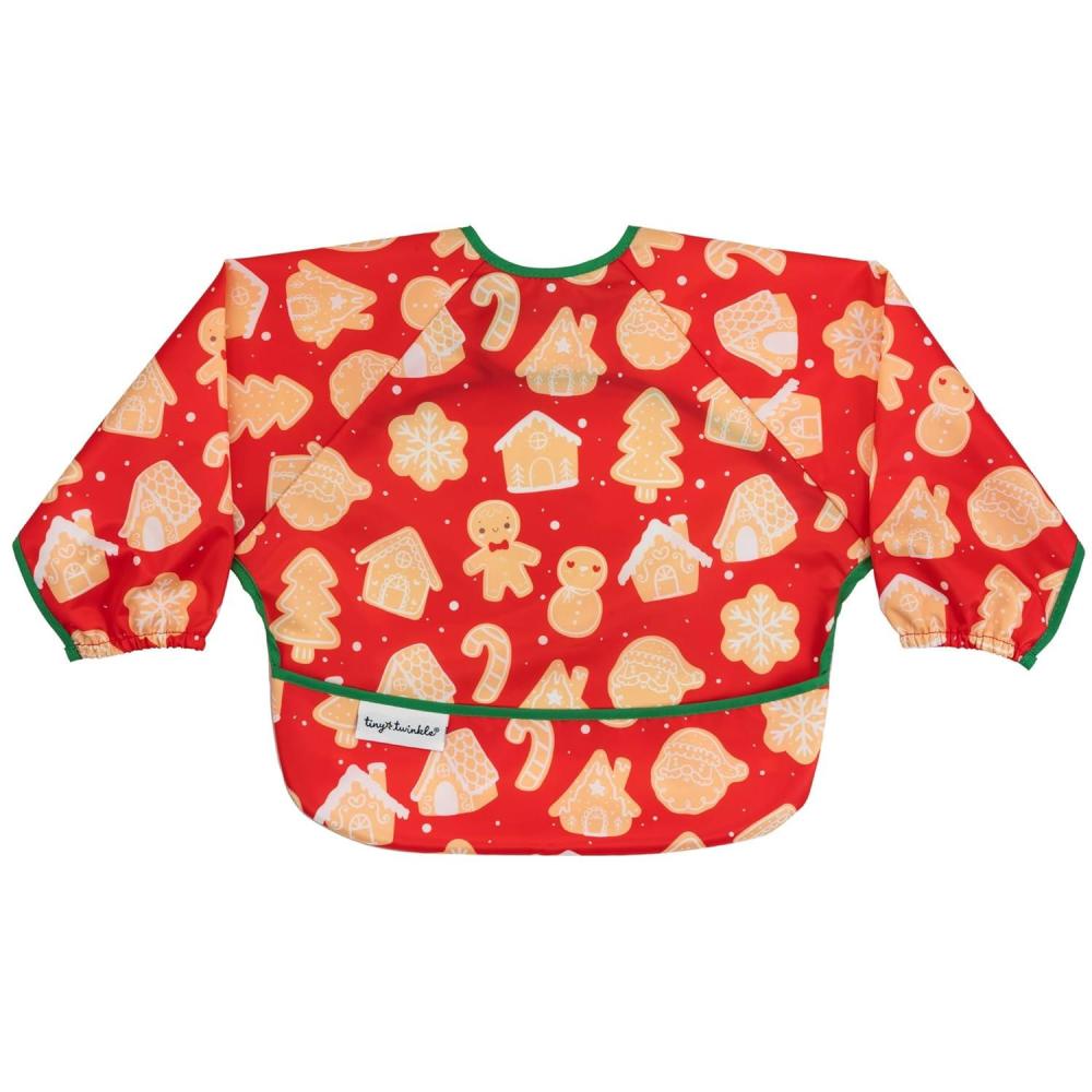 image:imageTiny Twinkle Long Sleeve Bib for Babies amp Toddlers Waterproof Smock Bib for Eating Machine Washable amp MessProof Feeding Essentials Newborn Shower Gift Checkers Black 24YGingerbread
