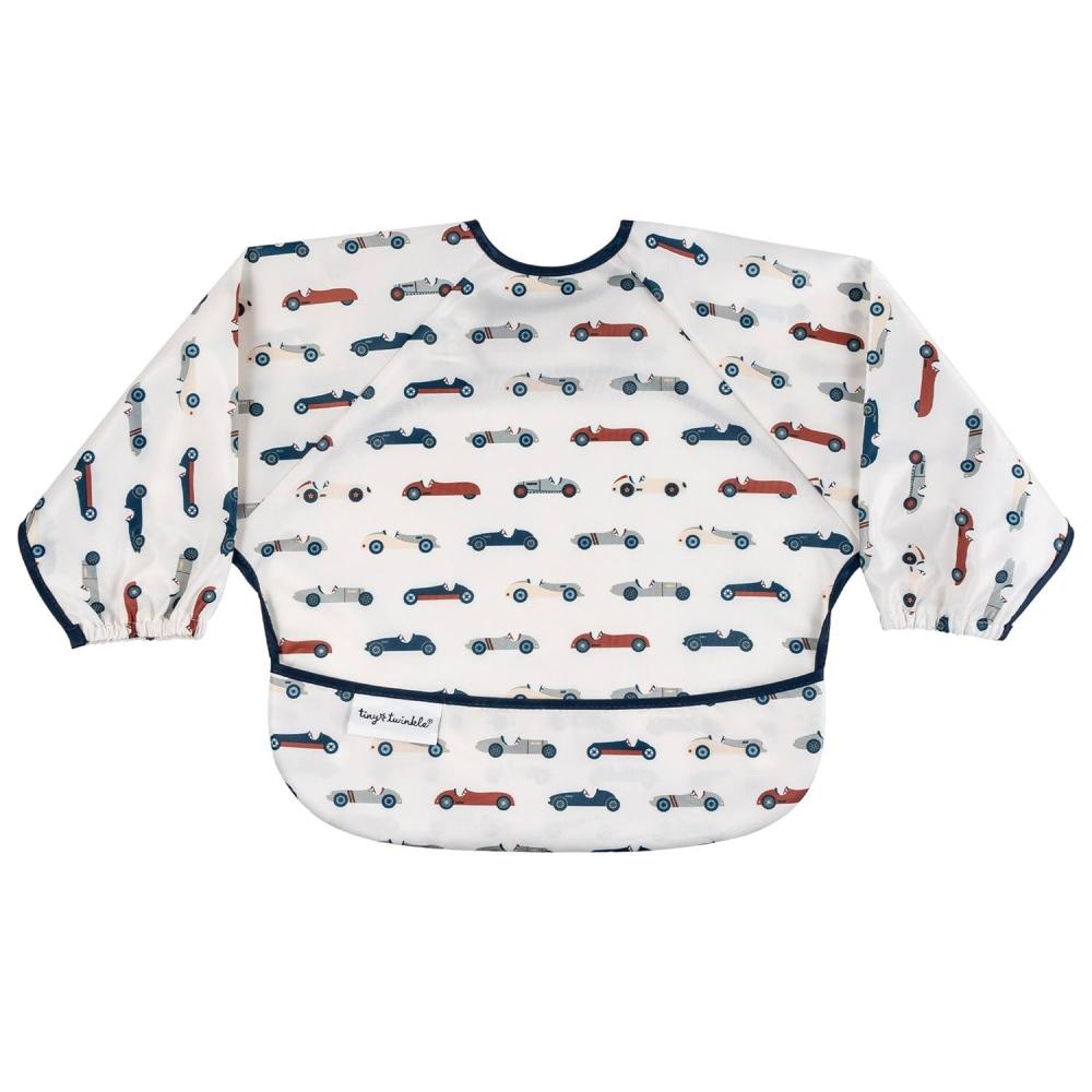 image:imageTiny Twinkle Long Sleeve Bib for Babies amp Toddlers Waterproof Smock Bib for Eating Machine Washable amp MessProof Feeding Essentials Newborn Shower Gift Checkers Black 24YVintage Cars