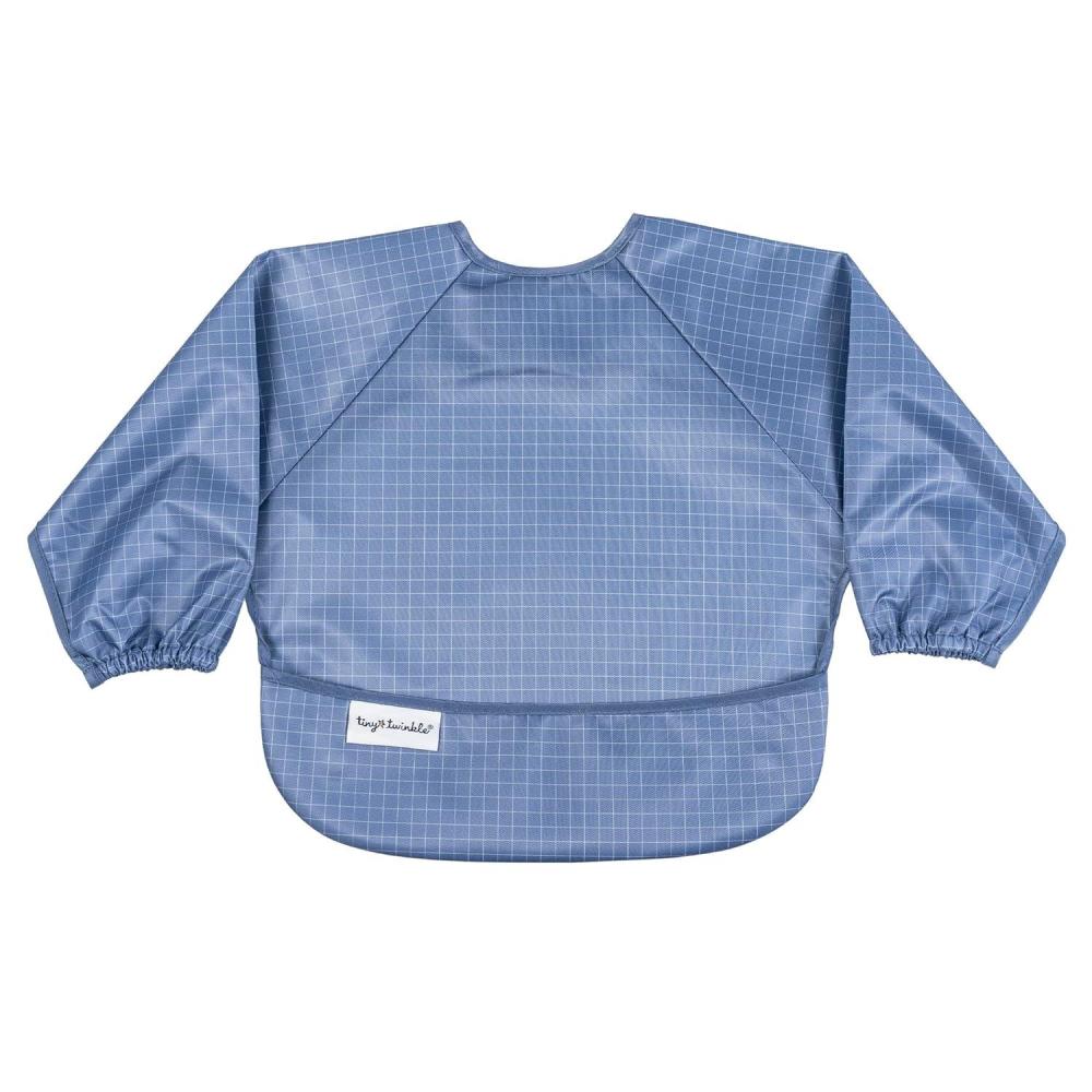 image:imageTiny Twinkle Long Sleeve Bib for Babies amp Toddlers Waterproof Smock Bib for Eating Machine Washable amp MessProof Feeding Essentials Newborn Shower Gift Checkers Black 24YGrid
