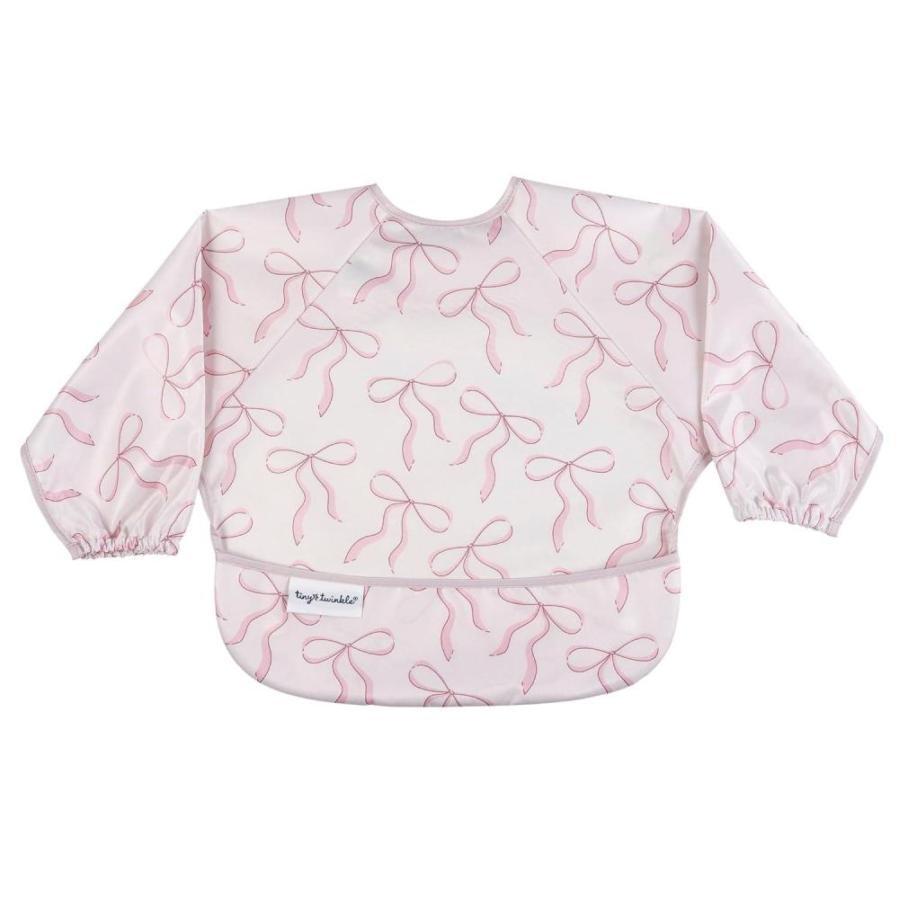 image:imageTiny Twinkle Long Sleeve Bib for Babies amp Toddlers Waterproof Smock Bib for Eating Machine Washable amp MessProof Feeding Essentials Newborn Shower Gift Checkers Black 24YBows