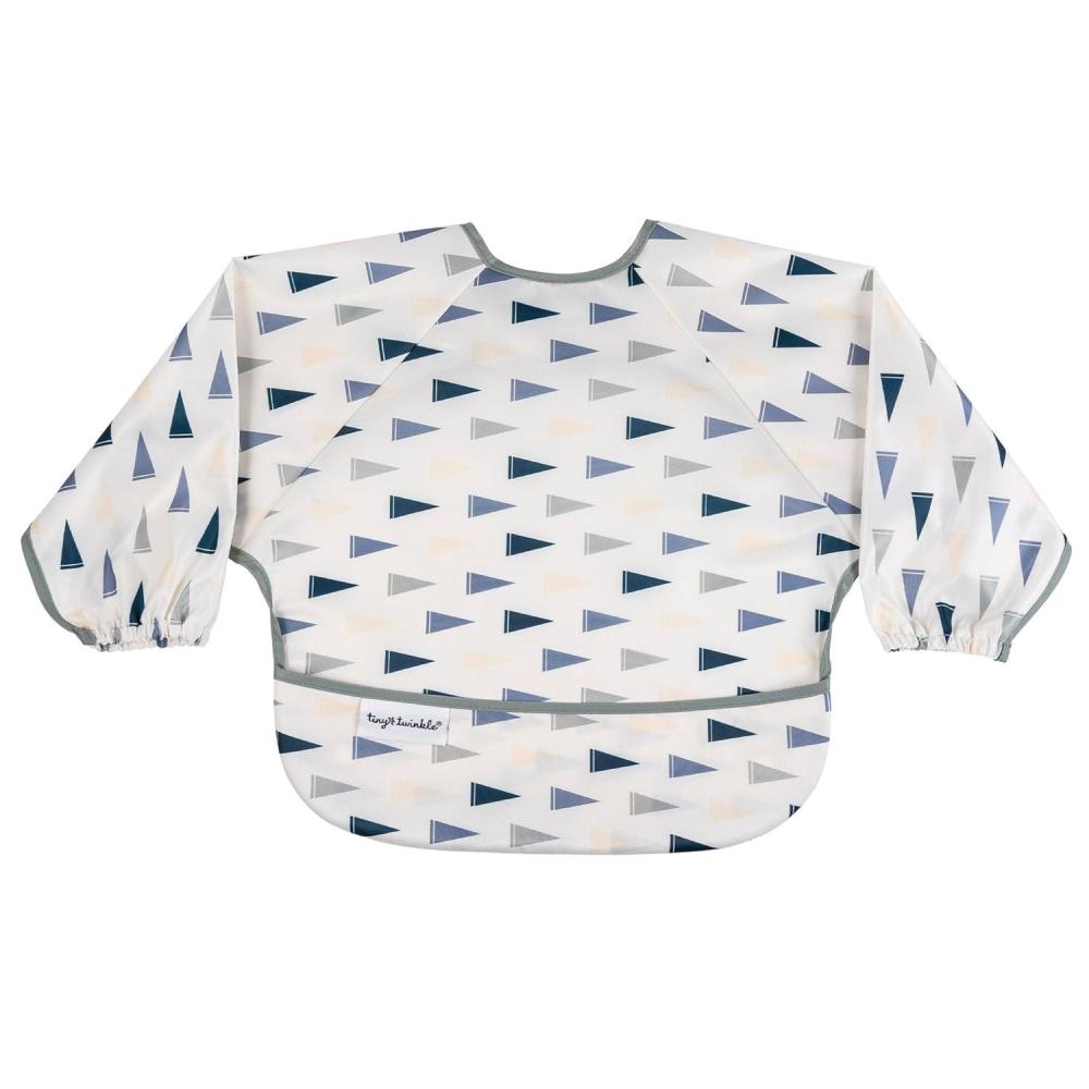 image:imageTiny Twinkle Long Sleeve Bib for Babies amp Toddlers Waterproof Smock Bib for Eating Machine Washable amp MessProof Feeding Essentials Newborn Shower Gift Checkers Black 24YVarsity Flags