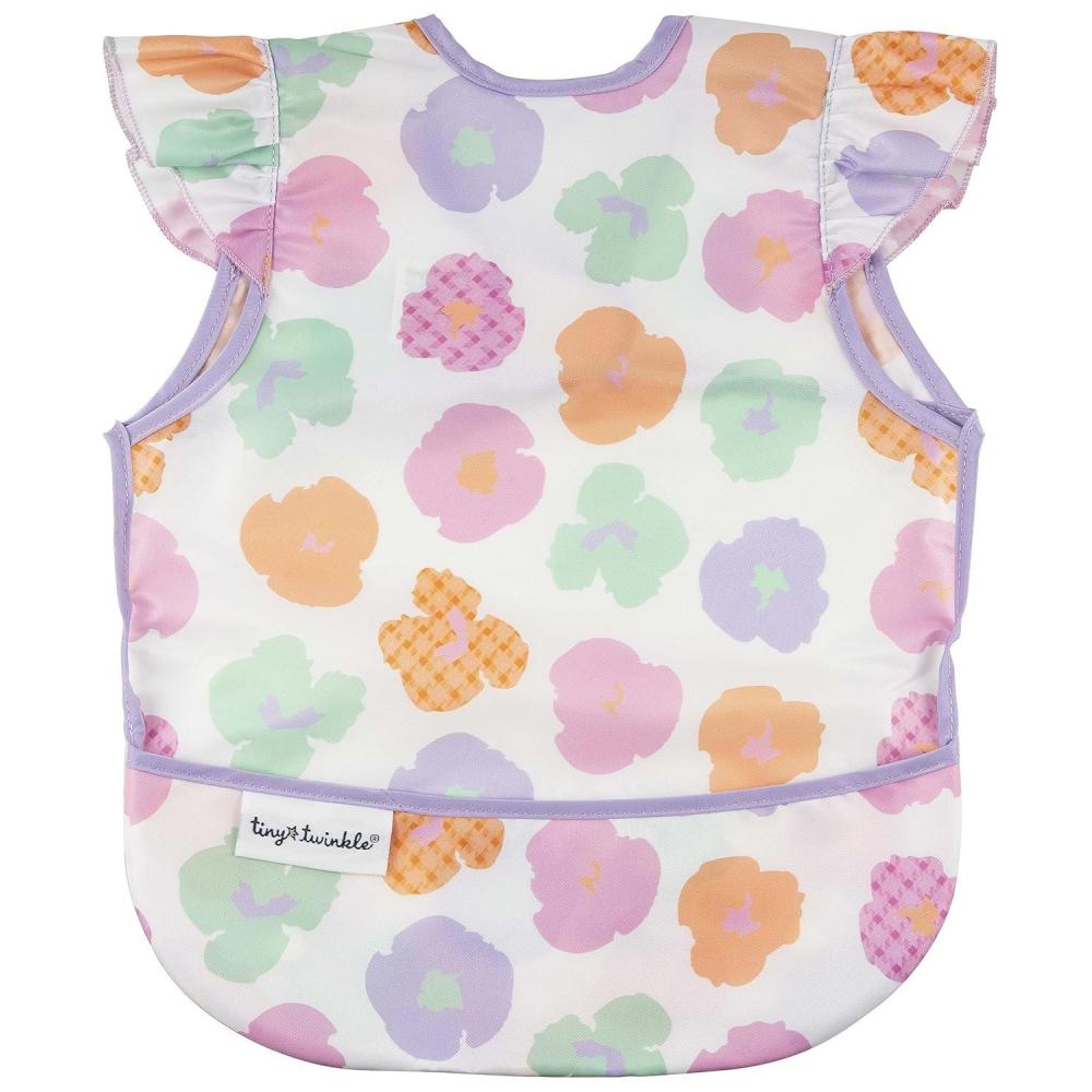 image:imageTiny Twinkle Mess Proof Baby Bib for Boys Waterproof Toddler Bib for Eating Baby Apron for Feeding Machine Washable Perfect Shower Gift Ocean Life 24YFloral Pop