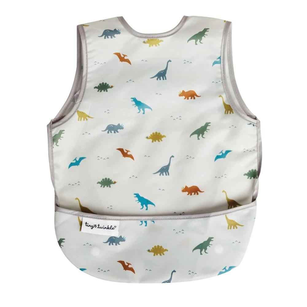 image:imageTiny Twinkle Mess Proof Baby Bib for Boys Waterproof Toddler Bib for Eating Baby Apron for Feeding Machine Washable Perfect Shower Gift Ocean Life 24YDinosaur