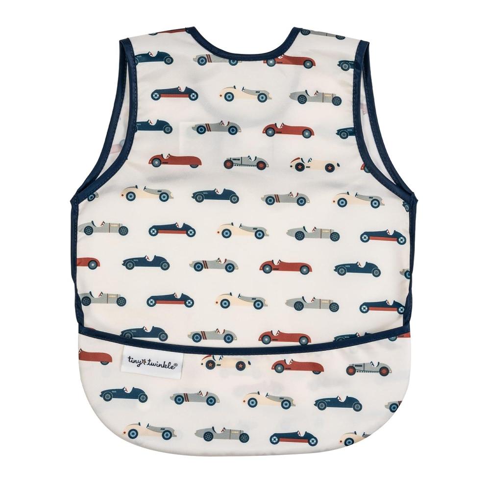 image:imageTiny Twinkle Mess Proof Baby Bib for Boys Waterproof Toddler Bib for Eating Baby Apron for Feeding Machine Washable Perfect Shower Gift Ocean Life 24YVintage Cars