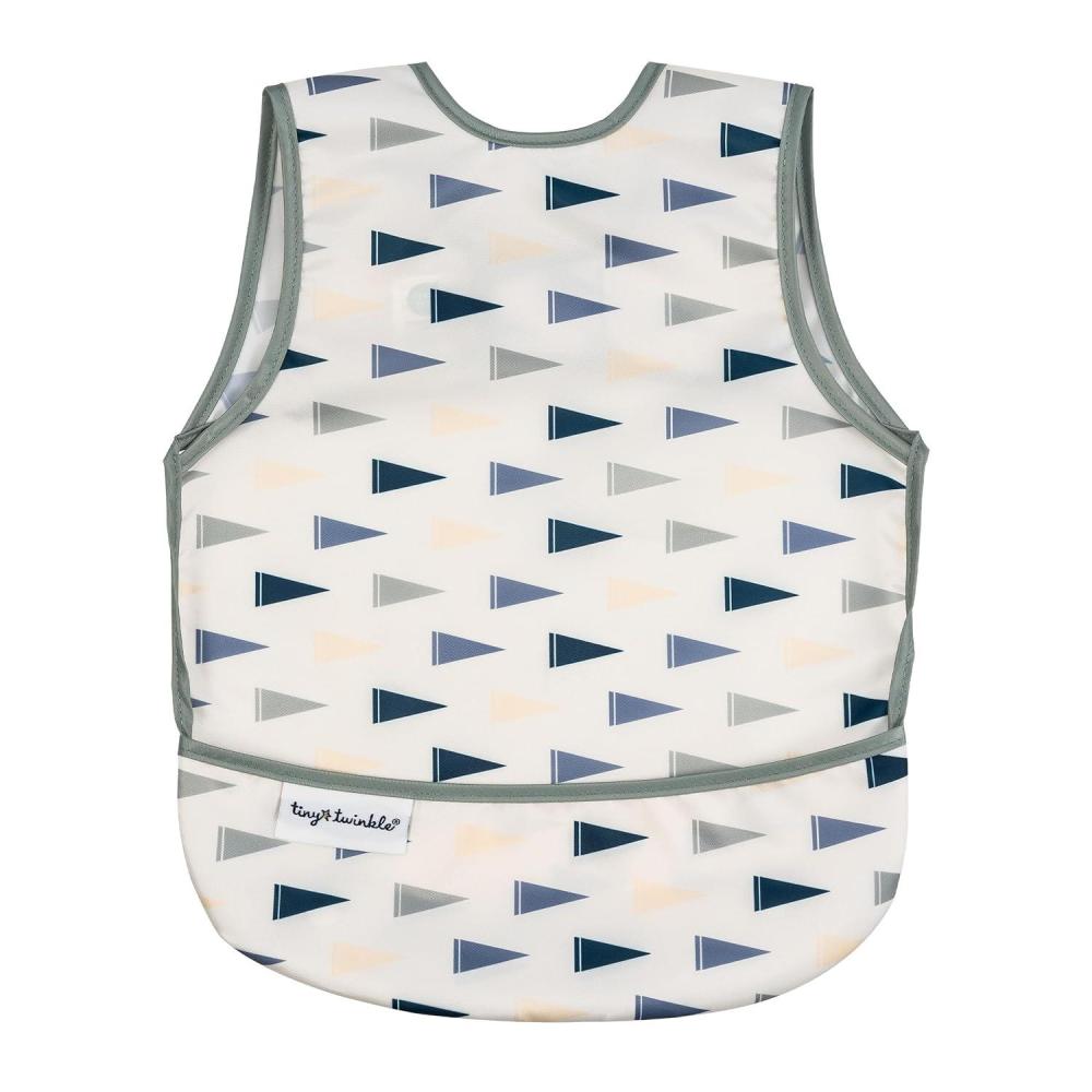 image:imageTiny Twinkle Mess Proof Baby Bib for Boys Waterproof Toddler Bib for Eating Baby Apron for Feeding Machine Washable Perfect Shower Gift Ocean Life 24YVarsity Flags