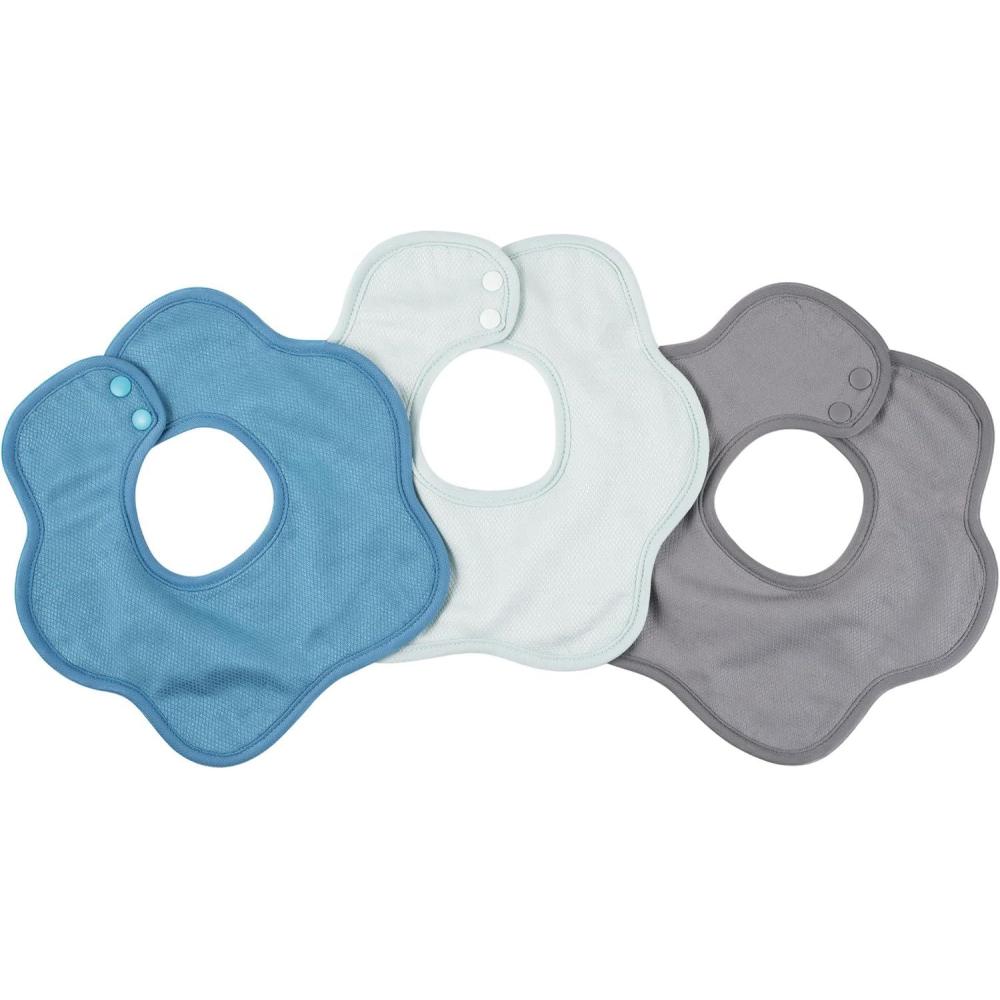 image:imageTiny Twinkle Roundabout Drool Bibs 360 Rotating Waterproof and Absorbent Teething Baby BibsSlate Set 3pack