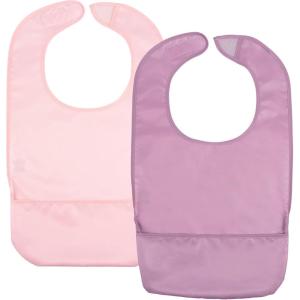 image:imageTiny Twinkle 2Pack of Premium Bibs for Adult Men Women and Teens Clothing Protector for Elderly and Special NeedsLilac  Pink