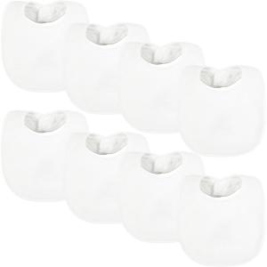 image:imageTiny Twinkle Baby Feeding Bibs  Waterproof and Absorbent Infant Drool and Feeding Baby BibsWhite 8pack