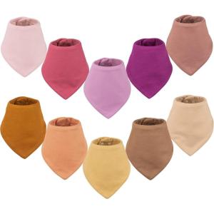 image:imageTiny Twinkle Bandana Scarf Bibs  Water Resistant and Absorbent Drool and Teething Baby BibsGirl Set 10pack