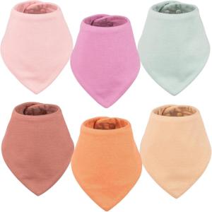 image:imageTiny Twinkle Bandana Scarf Bibs  Water Resistant and Absorbent Drool and Teething Baby BibsGirl Set 6pack