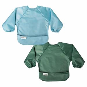 image:imageTiny Twinkle Long Sleeve Bib for Babies amp Toddlers  2Pack Waterproof Smock Bib for Eating  Machine Washable amp MessProof Feeding Essentials  Newborn Shower Gift Grey Indigo624MSlate Olive