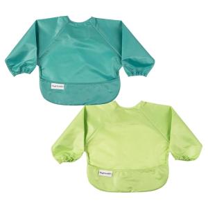 image:imageTiny Twinkle Long Sleeve Bib for Babies amp Toddlers  2Pack Waterproof Smock Bib for Eating  Machine Washable amp MessProof Feeding Essentials  Newborn Shower Gift Grey Indigo624MRainforest