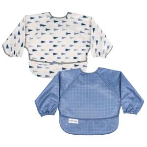 image:imageTiny Twinkle Long Sleeve Bib for Babies amp Toddlers  2Pack Waterproof Smock Bib for Eating  Machine Washable amp MessProof Feeding Essentials  Newborn Shower Gift Grey Indigo624MVarsity Flags grid