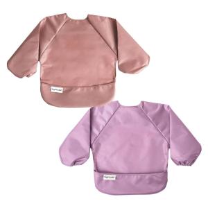 image:imageTiny Twinkle Long Sleeve Bib for Babies amp Toddlers  2Pack Waterproof Smock Bib for Eating  Machine Washable amp MessProof Feeding Essentials  Newborn Shower Gift Peach Terracotta624MTaupe Lilac