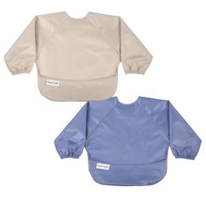 image:imageTiny Twinkle Long Sleeve Bib for Babies amp Toddlers  2Pack Waterproof Smock Bib for Eating  Machine Washable amp MessProof Feeding Essentials  Newborn Shower Gift Grey Indigo624MPeriwinkle Putty