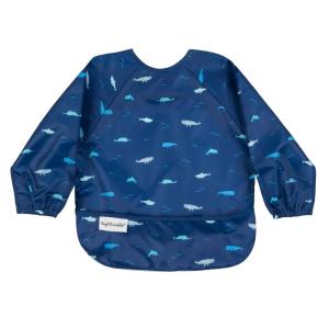 image:imageTiny Twinkle Long Sleeve Bib for Babies amp Toddlers  Waterproof Smock Bib for Eating  Machine Washable amp MessProof Feeding Essentials  Newborn Shower Gift Checkers Black 24YOcean Life