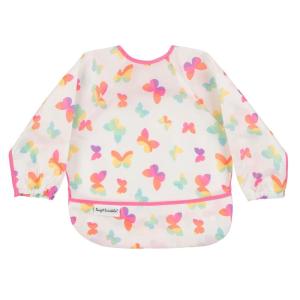 image:imageTiny Twinkle Long Sleeve Bib for Babies amp Toddlers  Waterproof Smock Bib for Eating  Machine Washable amp MessProof Feeding Essentials  Newborn Shower Gift Checkers Black 24YButterflies