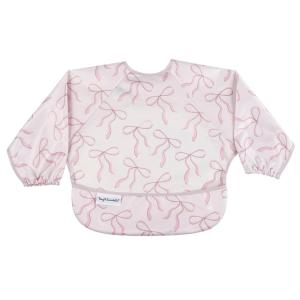 image:imageTiny Twinkle Long Sleeve Bib for Babies amp Toddlers  Waterproof Smock Bib for Eating  Machine Washable amp MessProof Feeding Essentials  Newborn Shower Gift Checkers Black 24YBows