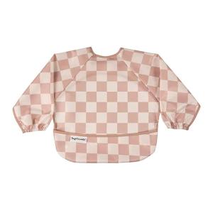 image:imageTiny Twinkle Long Sleeve Bib for Babies amp Toddlers  Waterproof Smock Bib for Eating  Machine Washable amp MessProof Feeding Essentials  Newborn Shower Gift Checkers Black 24YCheckers Brown