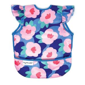 image:imageTiny Twinkle Mess Proof Baby Bib for Boys  Waterproof Toddler Bib for Eating  Baby Apron for Feeding Machine Washable  Perfect Shower Gift Ocean Life 24YFloral Blue