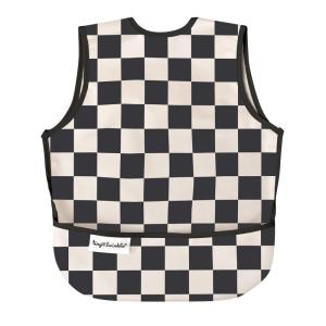 image:imageTiny Twinkle Mess Proof Baby Bib for Boys  Waterproof Toddler Bib for Eating  Baby Apron for Feeding Machine Washable  Perfect Shower Gift Ocean Life 24YBlack Checkers