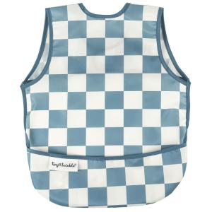 image:imageTiny Twinkle Mess Proof Baby Bib for Boys  Waterproof Toddler Bib for Eating  Baby Apron for Feeding Machine Washable  Perfect Shower Gift Ocean Life 24YBlue Checkers