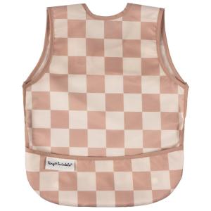 image:imageTiny Twinkle Mess Proof Baby Bib for Boys  Waterproof Toddler Bib for Eating  Baby Apron for Feeding Machine Washable  Perfect Shower Gift Ocean Life 24YBrown Checkers