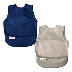 image:imageTiny Twinkle Mess Proof Baby Bibs  2 Pack Waterproof Toddler Bib for Eating  Baby Apron for Feeding Machine Washable Perfect Shower Gift Sand Cinnamon 24YGrey Indigo