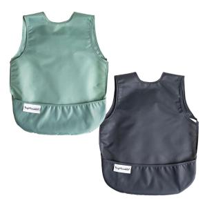 image:imageTiny Twinkle Mess Proof Baby Bibs  2 Pack Waterproof Toddler Bib for Eating  Baby Apron for Feeding Machine Washable Perfect Shower Gift Sand Cinnamon 24YSage Charcoal