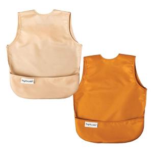image:imageTiny Twinkle Mess Proof Baby Bibs  2 Pack Waterproof Toddler Bib for Eating  Baby Apron for Feeding Machine Washable Perfect Shower Gift Sand Cinnamon 24YSand Cinnamon