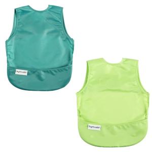 image:imageTiny Twinkle Mess Proof Baby Bibs  2 Pack Waterproof Toddler Bib for Eating  Baby Apron for Feeding Machine Washable Perfect Shower Gift Sand Cinnamon 24YRainforest