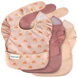 image:imageTiny Twinkle MessProof Baby Bibs for Eating  Waterproof Wipeable Toddler Bibs with CatchAll Pocket  Feeding Bibs for Girls amp Boys3 PackCowboy3pack Boho Set