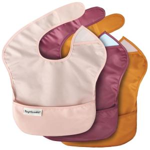 image:imageTiny Twinkle MessProof Baby Bibs for Eating  Waterproof Wipeable Toddler Bibs with CatchAll Pocket  Feeding Bibs for Girls amp Boys3 PackCowboy3pack Blush  Burgundy
