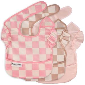 image:imageTiny Twinkle MessProof Baby Bibs for Eating  Waterproof Wipeable Toddler Bibs with CatchAll Pocket  Feeding Bibs for Girls amp Boys3 PackCowboy3pack Checkers Girl