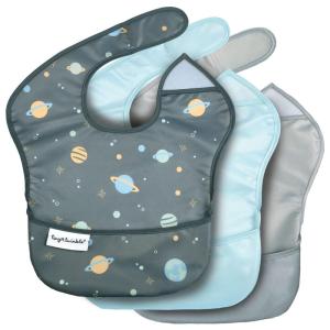 image:imageTiny Twinkle MessProof Baby Bibs for Eating  Waterproof Wipeable Toddler Bibs with CatchAll Pocket  Feeding Bibs for Girls amp Boys3 PackCowboy3pack Space