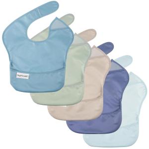 image:imageTiny Twinkle MessProof Baby Bibs for Eating  Waterproof Wipeable Toddler Bibs with CatchAll Pocket  Feeding Bibs for Girls amp Boys3 PackCowboy5pack Boy Spring