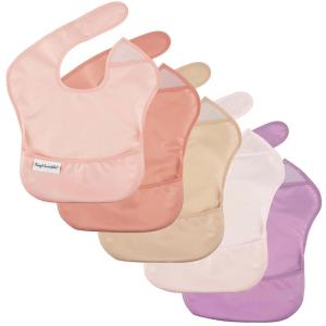 image:imageTiny Twinkle MessProof Baby Bibs for Eating  Waterproof Wipeable Toddler Bibs with CatchAll Pocket  Feeding Bibs for Girls amp Boys3 PackCowboy5pack Girl Spring