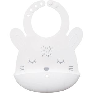 image:imageTiny Twinkle RollUp Silicone Bib  Soft Durable Easy Clean Waterproof Silicone Bibs With Food CatcherWhite
