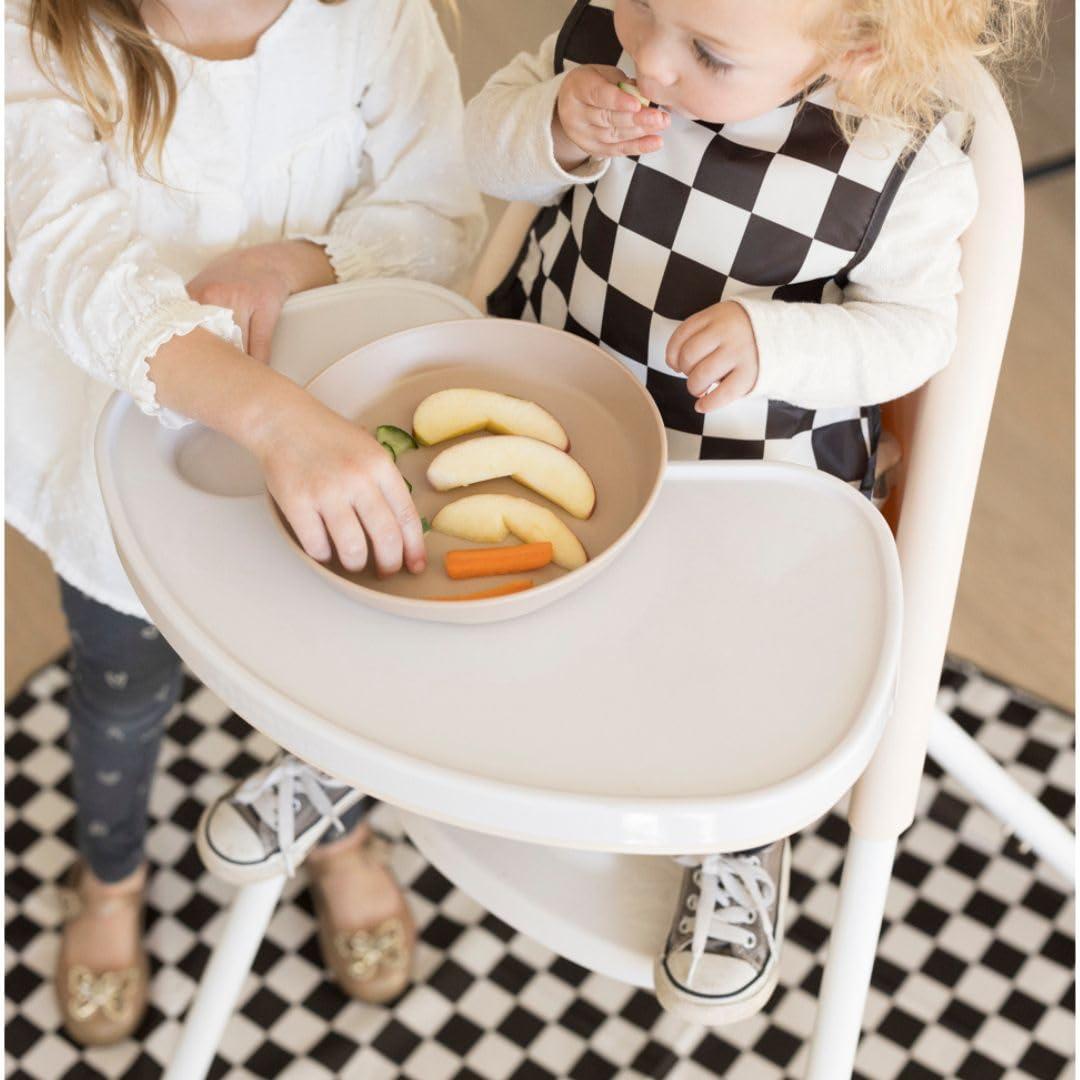 image:imageTiny Twinkle Splat Mat for Under High Chair or Table 44 x 44 Waterproof amp MessProof High Chair Mat for Baby Machine Washable for Mealtime or ArtBeige CheckersBlack Checkers