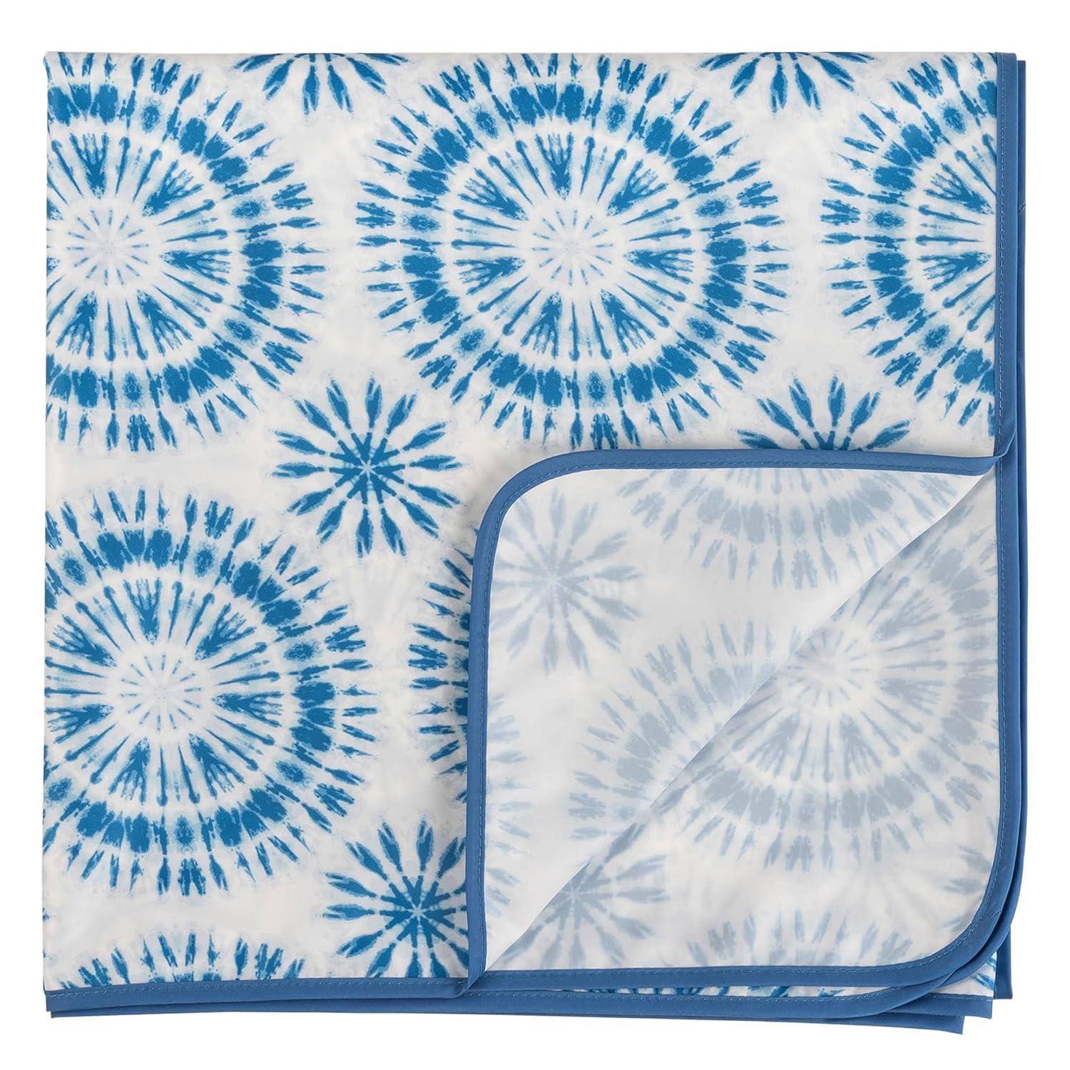 image:imageTiny Twinkle Splat Mat for Under High Chair or Table 44 x 44 Waterproof amp MessProof High Chair Mat for Baby Machine Washable for Mealtime or ArtBeige CheckersTie Dye