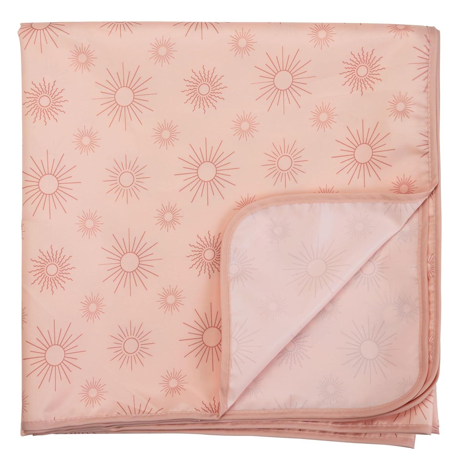 image:imageTiny Twinkle Splat Mat for Under High Chair or Table 44 x 44 Waterproof amp MessProof High Chair Mat for Baby Machine Washable for Mealtime or ArtBeige CheckersShine