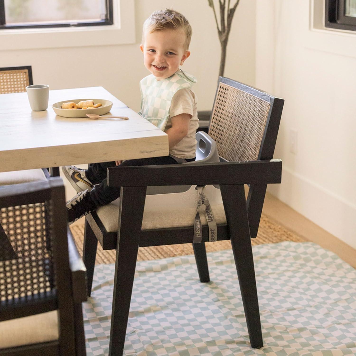 image:imageTiny Twinkle Splat Mat for Under High Chair or Table 44 x 44 Waterproof amp MessProof High Chair Mat for Baby Machine Washable for Mealtime or ArtBeige CheckersSage Checkers