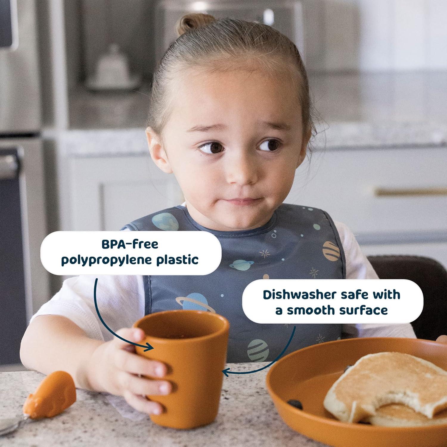 image:imageTiny Twinkle Tableware 3 Pack Cups Set BPAFree For Kids and Toddlers Polypropylene Plastic Tumblers Sand Cinnamon Taupe Cup