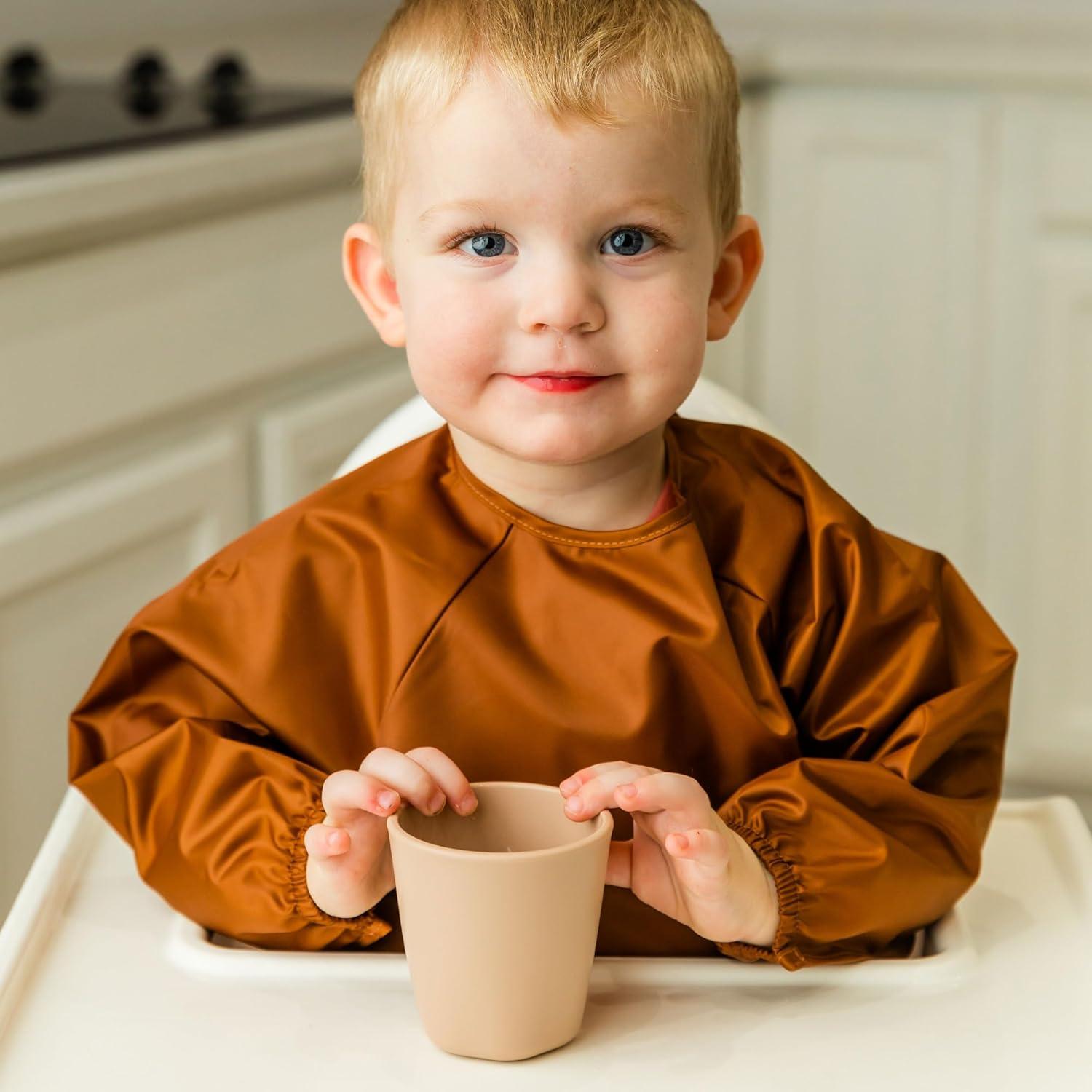 image:imageTiny Twinkle Tableware 3 Pack Cups Set BPAFree For Kids and Toddlers Polypropylene Plastic Tumblers Sand Cinnamon Taupe Cup